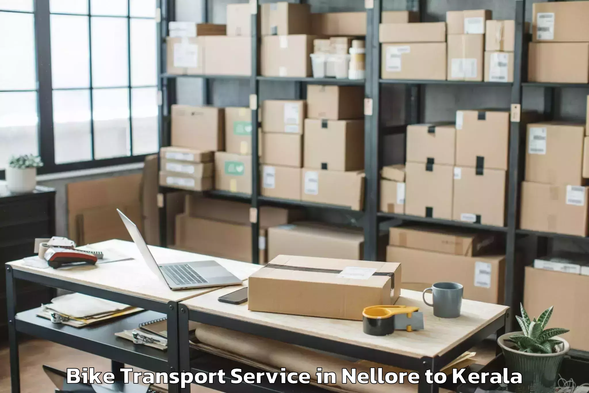 Book Nellore to Kadanad Bike Transport Online